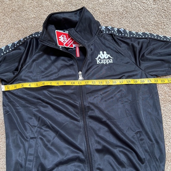 NWT! KAPPA mem's size L black with white egisto zippered track jacket with logo - Picture 11 of 11